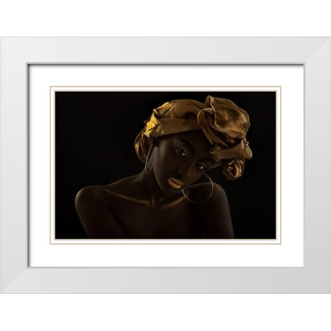 Untitled White Modern Wood Framed Art Print with Double Matting by Eichelberg, Amnon