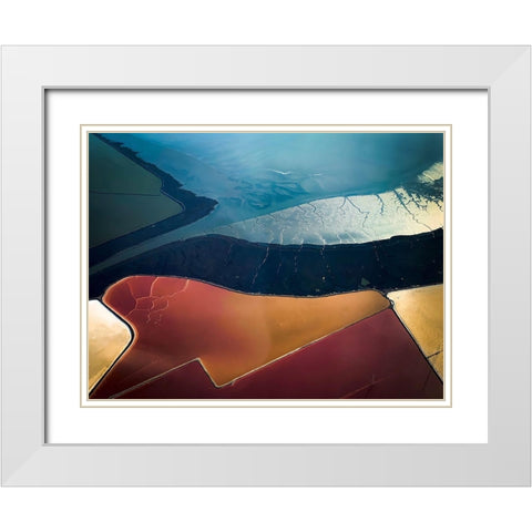 Salt Flats 005 White Modern Wood Framed Art Print with Double Matting by Darby, Rob