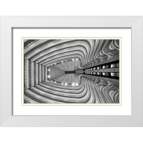 Rib Cage White Modern Wood Framed Art Print with Double Matting by Wolbers, Louise
