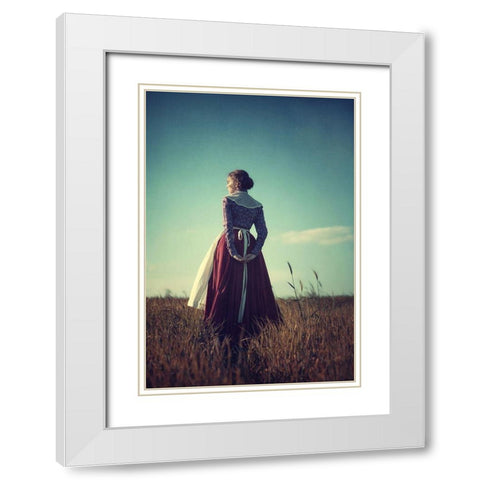 Prairie White Modern Wood Framed Art Print with Double Matting by Russocka, Magdalena