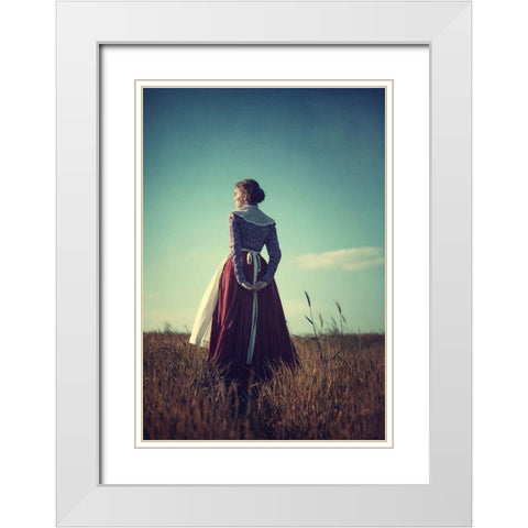 Prairie White Modern Wood Framed Art Print with Double Matting by Russocka, Magdalena