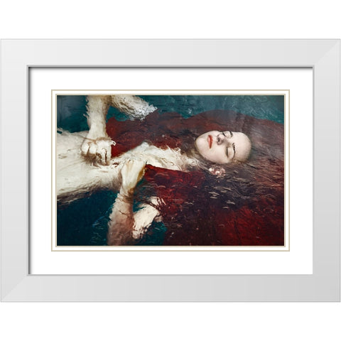 Untitled White Modern Wood Framed Art Print with Double Matting by Ignatova, Desislava