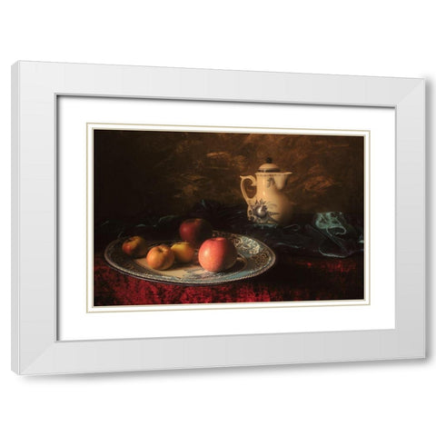 Untitled White Modern Wood Framed Art Print with Double Matting by Ustinagreen