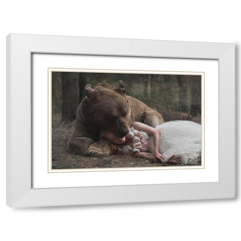 Untitled White Modern Wood Framed Art Print with Double Matting by Barantseva, Olga