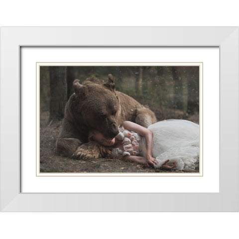 Untitled White Modern Wood Framed Art Print with Double Matting by Barantseva, Olga
