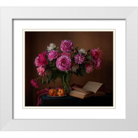 Untitled White Modern Wood Framed Art Print with Double Matting by Lankina, Alina