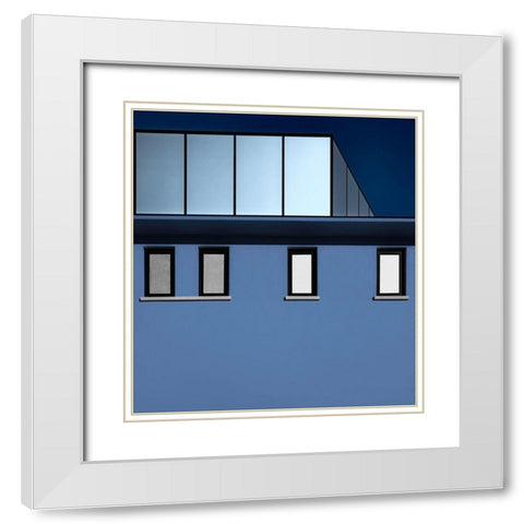 Out Of The Blue White Modern Wood Framed Art Print with Double Matting by Claes, Gilbert