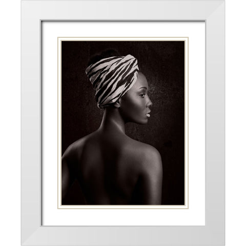 Fernanda White Modern Wood Framed Art Print with Double Matting by Rosler, Ingo