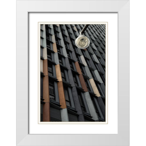 Ribbed Wall White Modern Wood Framed Art Print with Double Matting by Claes, Gilbert
