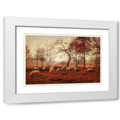 Last Days Of Autumn White Modern Wood Framed Art Print with Double Matting by Van Deelen, Ellen