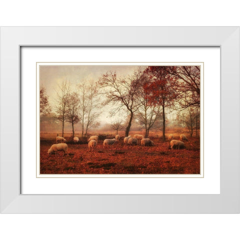 Last Days Of Autumn White Modern Wood Framed Art Print with Double Matting by Van Deelen, Ellen