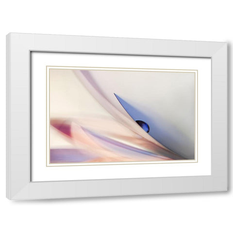 The Blue Drop White Modern Wood Framed Art Print with Double Matting by Westum, Heidi