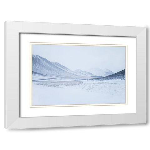 #1 Sketched By The Wind: Drawn Mountains White Modern Wood Framed Art Print with Double Matting by Svoboda Mqep, Peter
