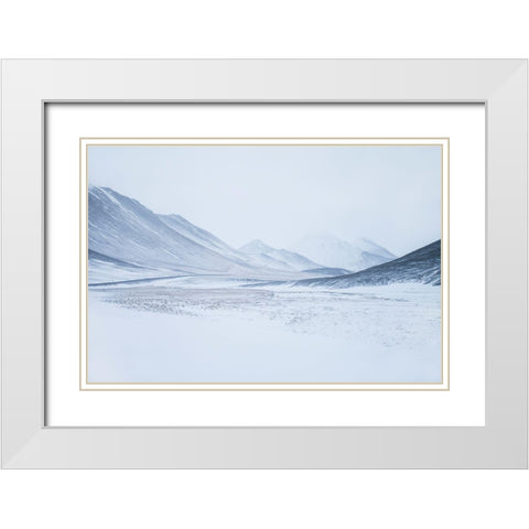 #1 Sketched By The Wind: Drawn Mountains White Modern Wood Framed Art Print with Double Matting by Svoboda Mqep, Peter