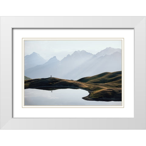 Koruldi White Modern Wood Framed Art Print with Double Matting by Ziomek, Witold