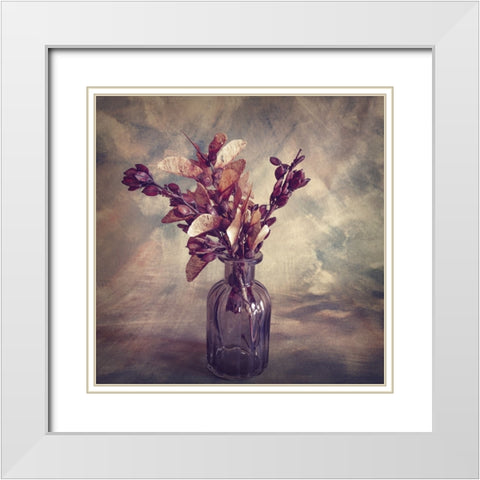 Autumn Struck White Modern Wood Framed Art Print with Double Matting by Kiral, Cicek