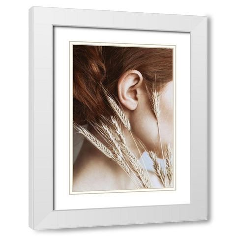 Rye White Modern Wood Framed Art Print with Double Matting by Gorecka, Dorota