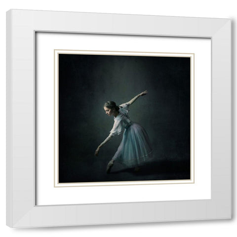 Angel Dancer White Modern Wood Framed Art Print with Double Matting by Hasheminasab, Moein