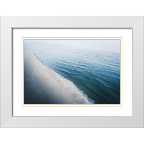 Man White Modern Wood Framed Art Print with Double Matting by Ziomek, Witold