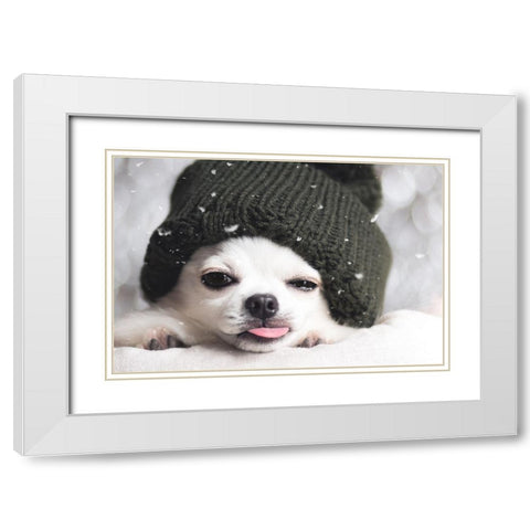 Yah-Boo White Modern Wood Framed Art Print with Double Matting by Lienjp