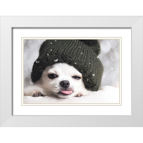 Yah-Boo White Modern Wood Framed Art Print with Double Matting by Lienjp