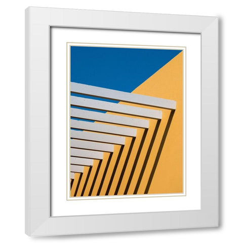 Sunny Composition White Modern Wood Framed Art Print with Double Matting by Urrutia, Adolfo