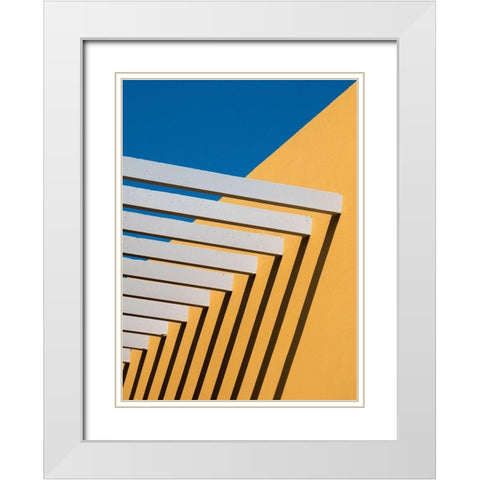 Sunny Composition White Modern Wood Framed Art Print with Double Matting by Urrutia, Adolfo
