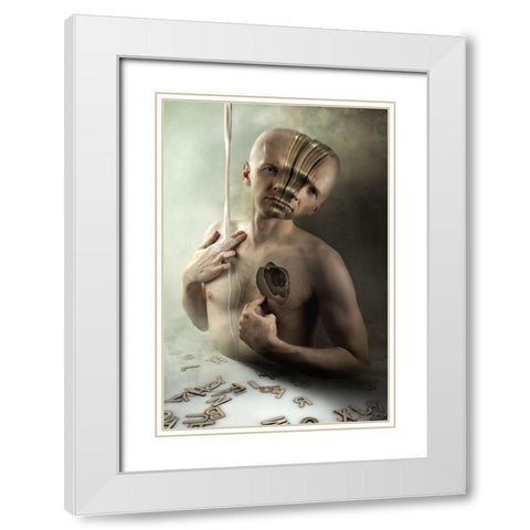 Litterae White Modern Wood Framed Art Print with Double Matting by Kiciak, Christophe