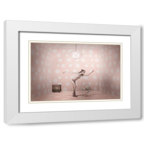 The Show Must Go On... White Modern Wood Framed Art Print with Double Matting by Von Diepenbroek, Christine