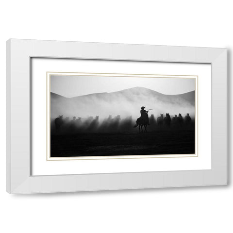 Chasing The Jades! White Modern Wood Framed Art Print with Double Matting by Pancareken, Yavuz