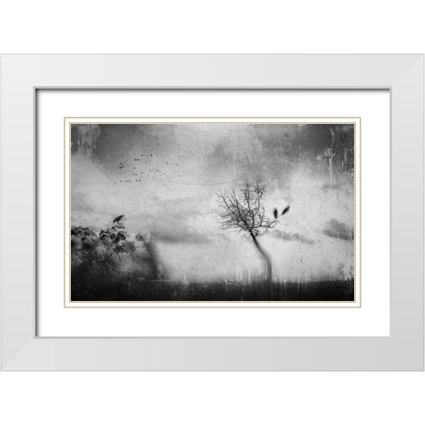 A Slowly Fading Memory White Modern Wood Framed Art Print with Double Matting by Dauria, Adam