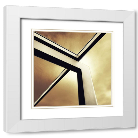 Atlas White Modern Wood Framed Art Print with Double Matting by Huybrighs, Marc