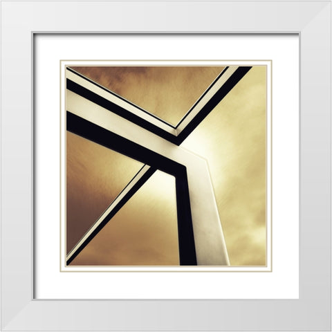 Atlas White Modern Wood Framed Art Print with Double Matting by Huybrighs, Marc