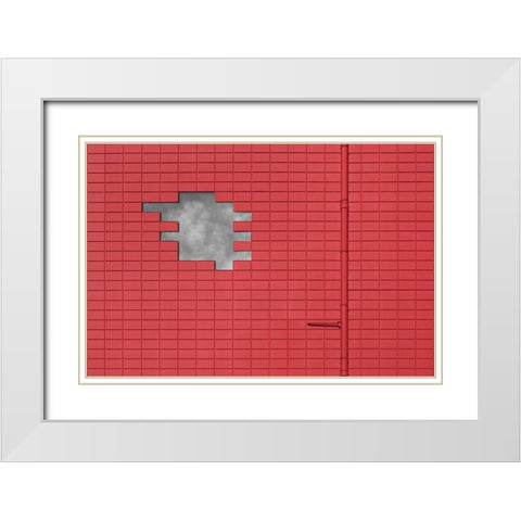 A Break In The Wall White Modern Wood Framed Art Print with Double Matting by Luycx, Theo