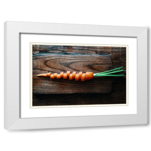 V.E.G.E.T.A.L.I.T.Y White Modern Wood Framed Art Print with Double Matting by Karina, Aleksandrova