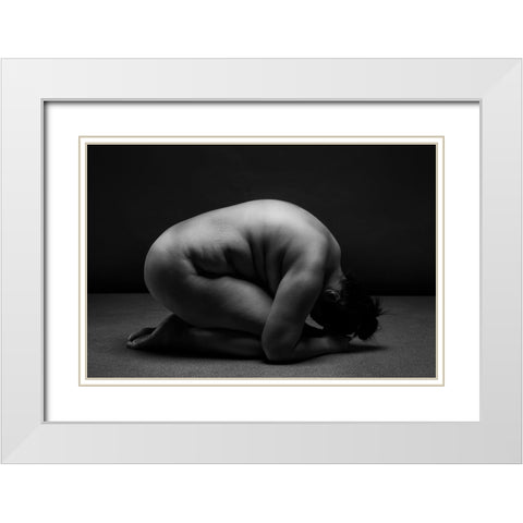 Bodyscape White Modern Wood Framed Art Print with Double Matting by Belovodchenko, Anton