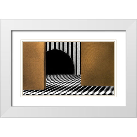 Trap Of Temptation White Modern Wood Framed Art Print with Double Matting by Claes, Gilbert