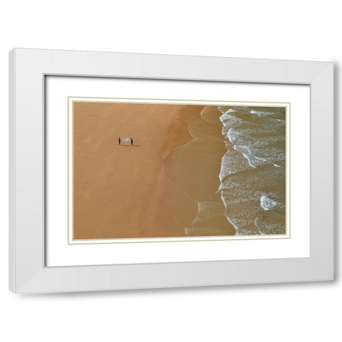A Couple White Modern Wood Framed Art Print with Double Matting by Kozuh, Primoz
