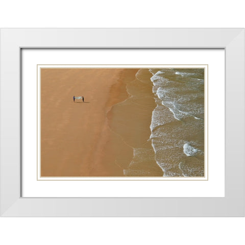 A Couple White Modern Wood Framed Art Print with Double Matting by Kozuh, Primoz