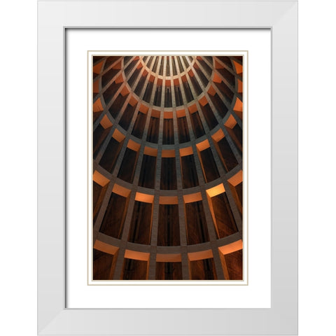 Shapes White Modern Wood Framed Art Print with Double Matting by Tagliarino, Marco