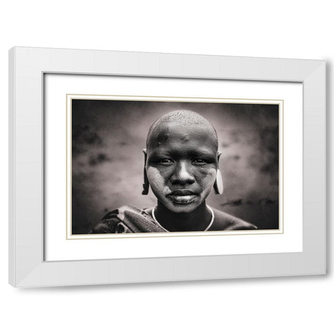 Mursi-Mursi-W White Modern Wood Framed Art Print with Double Matting by Yosifov, Svetlin