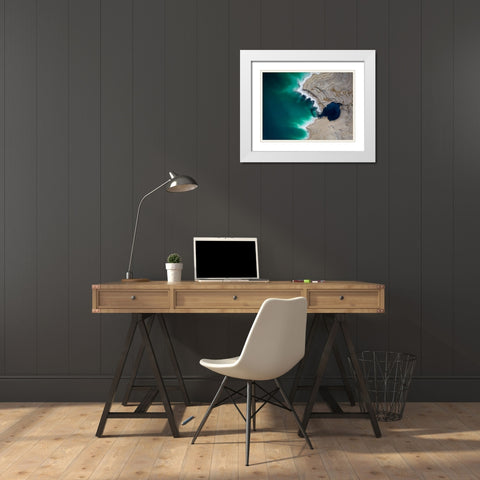 Big Fish White Modern Wood Framed Art Print with Double Matting by Eliash, Tomer