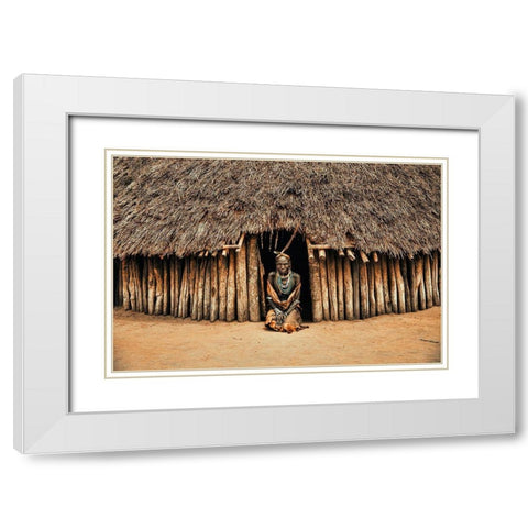Mursi Home White Modern Wood Framed Art Print with Double Matting by Yosifov, Svetlin