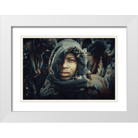 Yao W White Modern Wood Framed Art Print with Double Matting by Yosifov, Svetlin