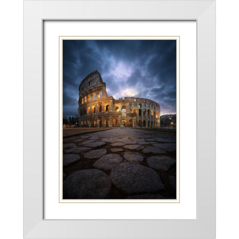 Colosal White Modern Wood Framed Art Print with Double Matting by Pablo De, Juan