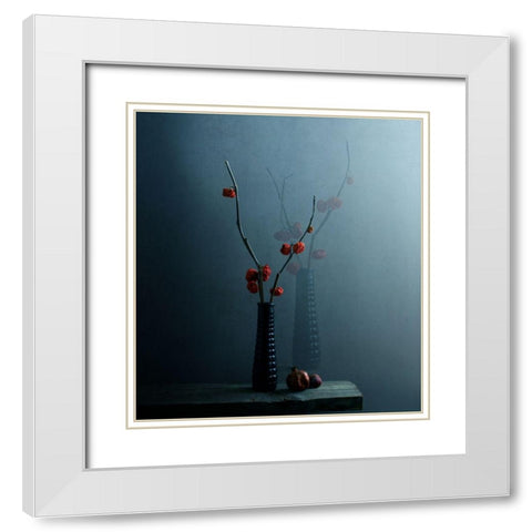 A Spectral Presence White Modern Wood Framed Art Print with Double Matting by Halaby, Margaret