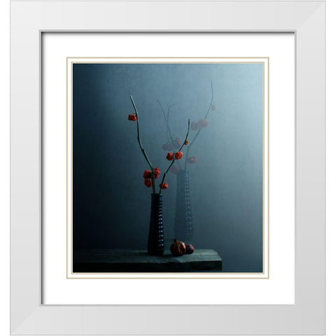 A Spectral Presence White Modern Wood Framed Art Print with Double Matting by Halaby, Margaret