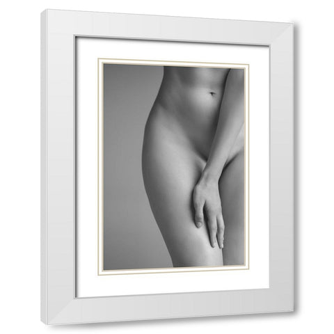 Delicacy White Modern Wood Framed Art Print with Double Matting by Valevicius, Aurimas