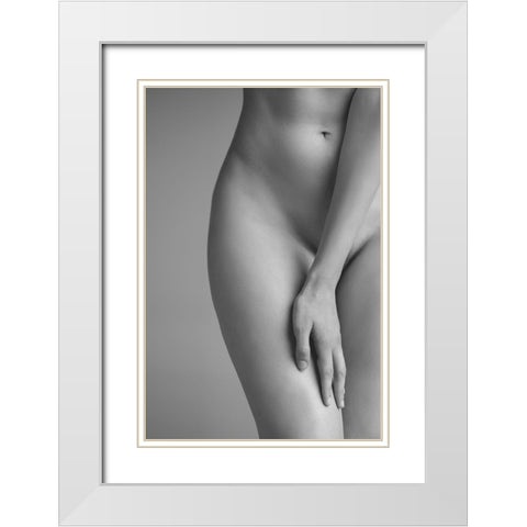 Delicacy White Modern Wood Framed Art Print with Double Matting by Valevicius, Aurimas