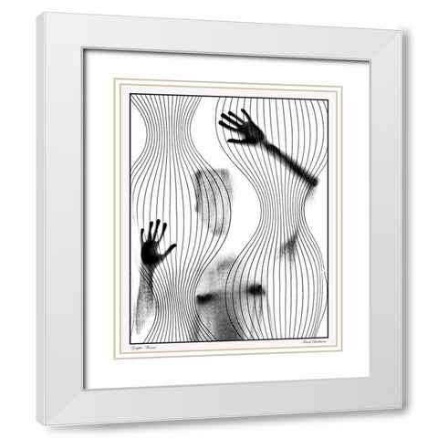 Graphic Woman White Modern Wood Framed Art Print with Double Matting by Lindstrom, Frank